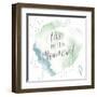 Wonderful World V Blue Green-Laura Marshall-Framed Art Print