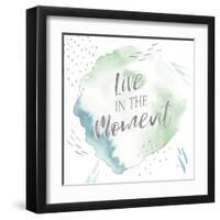 Wonderful World V Blue Green-Laura Marshall-Framed Art Print