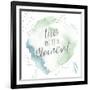 Wonderful World V Blue Green-Laura Marshall-Framed Premium Giclee Print