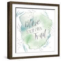 Wonderful World VII Blue Green-Laura Marshall-Framed Art Print