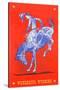 Wonderful Wyoming, Bucking Bronco-null-Stretched Canvas