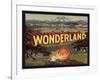 Wonderland Brand - Escondido, California - Citrus Crate Label-Lantern Press-Framed Art Print