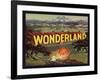 Wonderland Brand - Escondido, California - Citrus Crate Label-Lantern Press-Framed Art Print