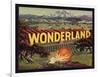 Wonderland Brand - Escondido, California - Citrus Crate Label-Lantern Press-Framed Art Print