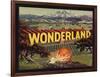 Wonderland Brand - Escondido, California - Citrus Crate Label-Lantern Press-Framed Art Print