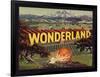 Wonderland Brand - Escondido, California - Citrus Crate Label-Lantern Press-Framed Art Print