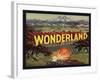 Wonderland Brand - Escondido, California - Citrus Crate Label-Lantern Press-Framed Art Print