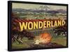 Wonderland Brand - Escondido, California - Citrus Crate Label-Lantern Press-Stretched Canvas