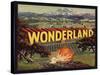 Wonderland Brand - Escondido, California - Citrus Crate Label-Lantern Press-Stretched Canvas