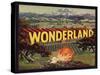 Wonderland Brand - Escondido, California - Citrus Crate Label-Lantern Press-Stretched Canvas