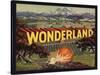 Wonderland Brand - Escondido, California - Citrus Crate Label-Lantern Press-Stretched Canvas