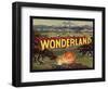 Wonderland Brand - Escondido, California - Citrus Crate Label-Lantern Press-Framed Art Print