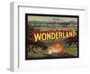 Wonderland Brand - Escondido, California - Citrus Crate Label-Lantern Press-Framed Art Print