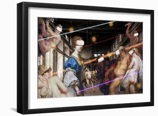 Wonderland I: Bacchanale, 2021 (digital collage)-Trygve Skogrand-Framed Giclee Print