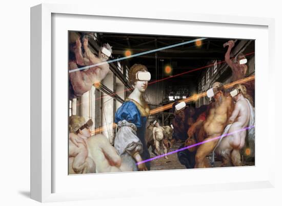 Wonderland I: Bacchanale, 2021 (digital collage)-Trygve Skogrand-Framed Giclee Print