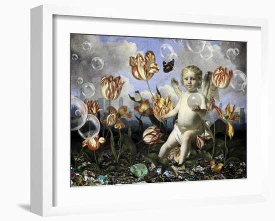 Wonderland II: Vanitas, 2021 (digital collage)-Trygve Skogrand-Framed Giclee Print