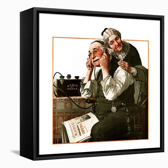 "Wonders of Radio" or "Listen, Ma!", May 20,1922-Norman Rockwell-Framed Stretched Canvas