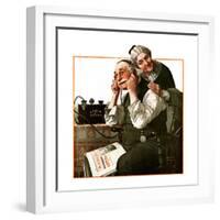 "Wonders of Radio" or "Listen, Ma!", May 20,1922-Norman Rockwell-Framed Giclee Print