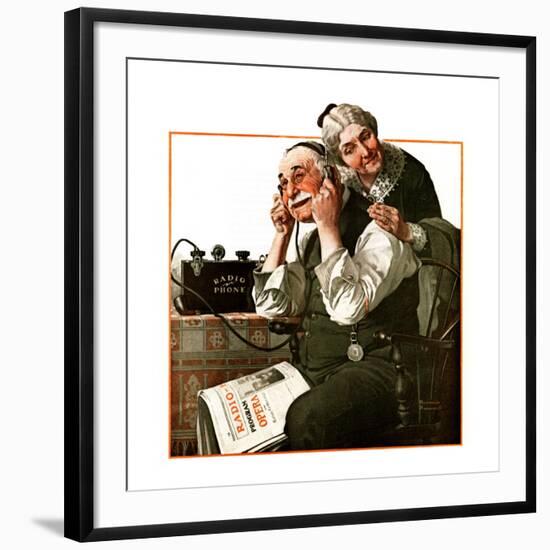 "Wonders of Radio" or "Listen, Ma!", May 20,1922-Norman Rockwell-Framed Giclee Print