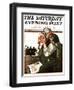 "Wonders of Radio" or "Listen, Ma!" Saturday Evening Post Cover, May 20,1922-Norman Rockwell-Framed Giclee Print