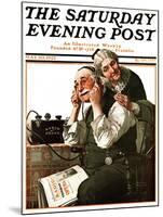 "Wonders of Radio" or "Listen, Ma!" Saturday Evening Post Cover, May 20,1922-Norman Rockwell-Mounted Giclee Print