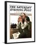 "Wonders of Radio" or "Listen, Ma!" Saturday Evening Post Cover, May 20,1922-Norman Rockwell-Framed Giclee Print