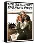 "Wonders of Radio" or "Listen, Ma!" Saturday Evening Post Cover, May 20,1922-Norman Rockwell-Framed Stretched Canvas