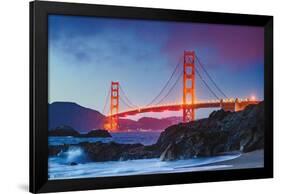 Wonders of the World - Golden Gate Bridge-Trends International-Framed Poster