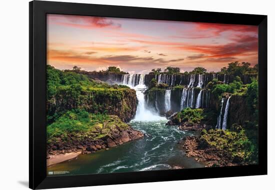 Wonders of the World - Iguazu Falls-Trends International-Framed Poster