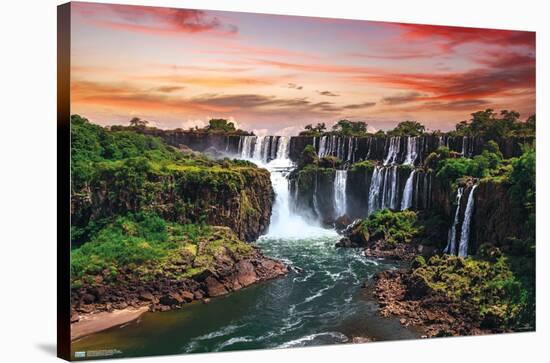 Wonders of the World - Iguazu Falls-Trends International-Stretched Canvas