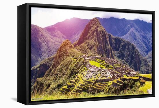 Wonders of the World - Machu Picchu-Trends International-Framed Stretched Canvas