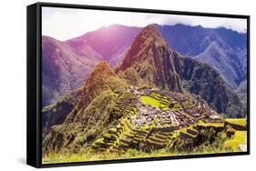Wonders of the World - Machu Picchu-Trends International-Framed Stretched Canvas