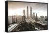 Wonders of the World - Petronas Towers-Trends International-Framed Stretched Canvas