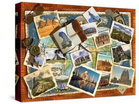 Wonders of the World Postcards-Garry Walton-Stretched Canvas