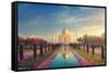 Wonders of the World - Taj Mahal-Trends International-Framed Stretched Canvas