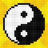 8-Bit Pixel Art Magic Square with Numbers 1-9-wongstock-Art Print