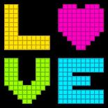 Pixel Love Heart-wongstock-Art Print