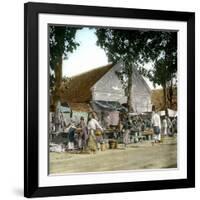 Wonokromo (Island of Java, Indonesia), the Market, around 1900-Leon, Levy et Fils-Framed Photographic Print