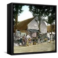 Wonokromo (Island of Java, Indonesia), the Market, around 1900-Leon, Levy et Fils-Framed Stretched Canvas