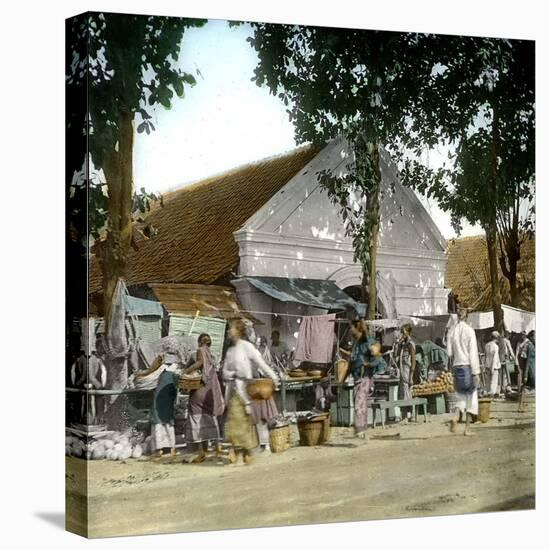 Wonokromo (Island of Java, Indonesia), the Market, around 1900-Leon, Levy et Fils-Stretched Canvas