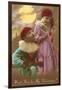 Wont You Be My Valentine? Child Clowns-null-Framed Art Print