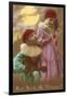 Wont You Be My Valentine? Child Clowns-null-Framed Art Print