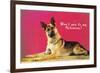 Wont You be My Valentine? Quizzical German Shepherd-null-Framed Premium Giclee Print