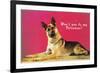 Wont You be My Valentine? Quizzical German Shepherd-null-Framed Premium Giclee Print