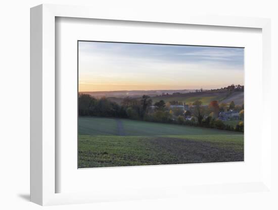 Wooburn Town at Dusk, Wooburn Green, High Wycombe, Buckinghamshire, England, United Kingdom, Europe-Charlie Harding-Framed Photographic Print