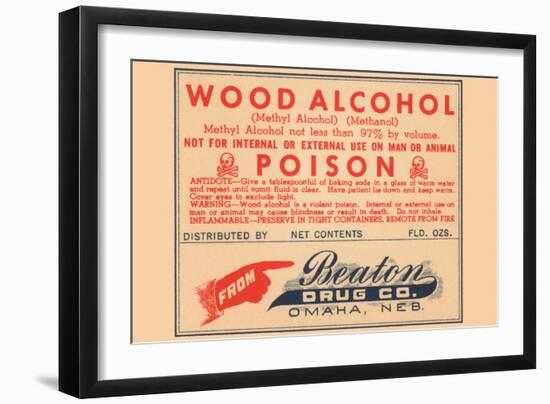 Wood Alcohol - Poison-null-Framed Art Print