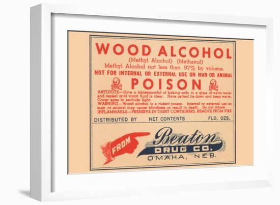 Wood Alcohol - Poison-null-Framed Art Print