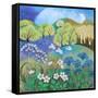 Wood Anemones, 2021 (Acrylics on Canvas)-Lisa Graa Jensen-Framed Stretched Canvas