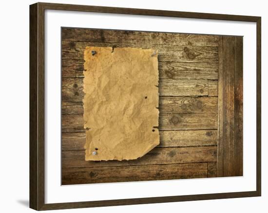 Wood Background Wild West Style-Hannuviitanen-Framed Photographic Print