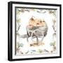 Wood Cart Square with Branches-Patricia Pinto-Framed Art Print